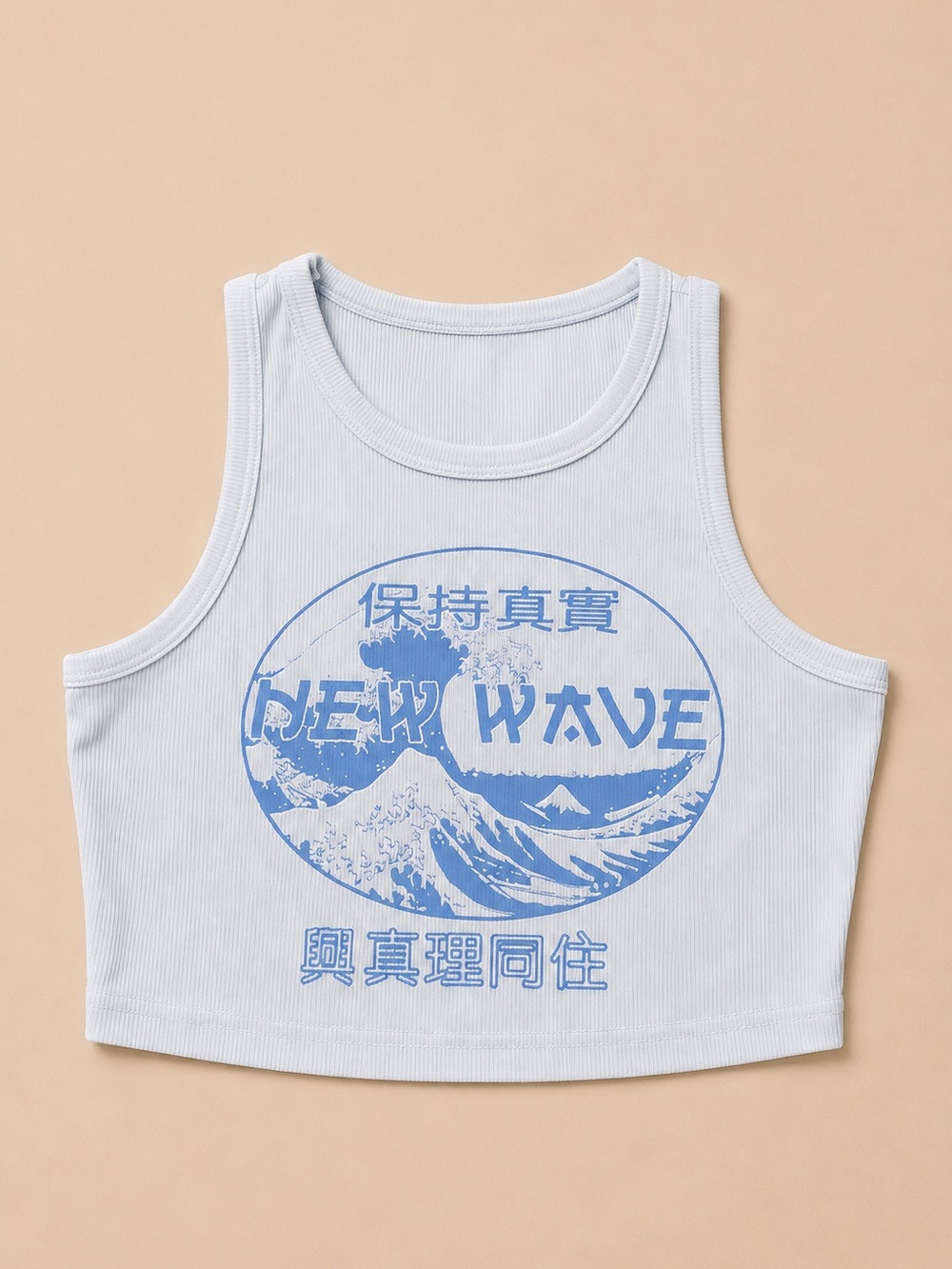 New Wave Light Blue Graphic Tank Top - Kids